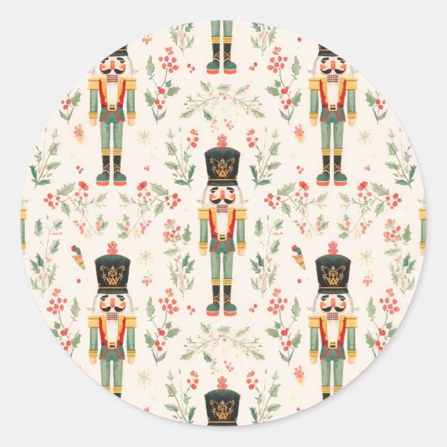 Nutcracker Classic Round Sticker (Front)