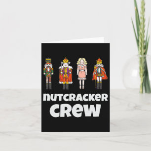 Nutcracker Crew Family Matching Xmas Boys Men Sant Card