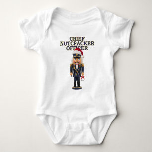 Nutcracker Curling Player Holiday Winter Sports Baby Bodysuit