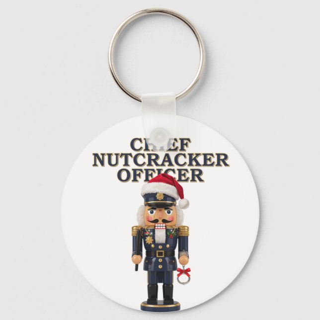 Nutcracker Curling Player Holiday Winter Sports   Key Ring (Front)
