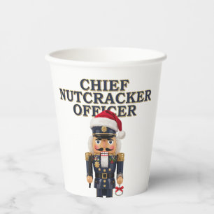 Nutcracker Curling Player Holiday Winter Sports   Paper Cups