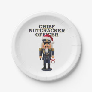 Nutcracker Curling Player Holiday Winter Sports   Paper Plate