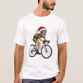 Nutcracker Cyclist Christmas Bicycle Xmas Sport T-Shirt