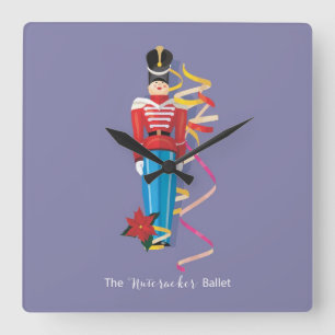 Nutcracker Dance Ballet Performance Congratulation Square Wall Clock