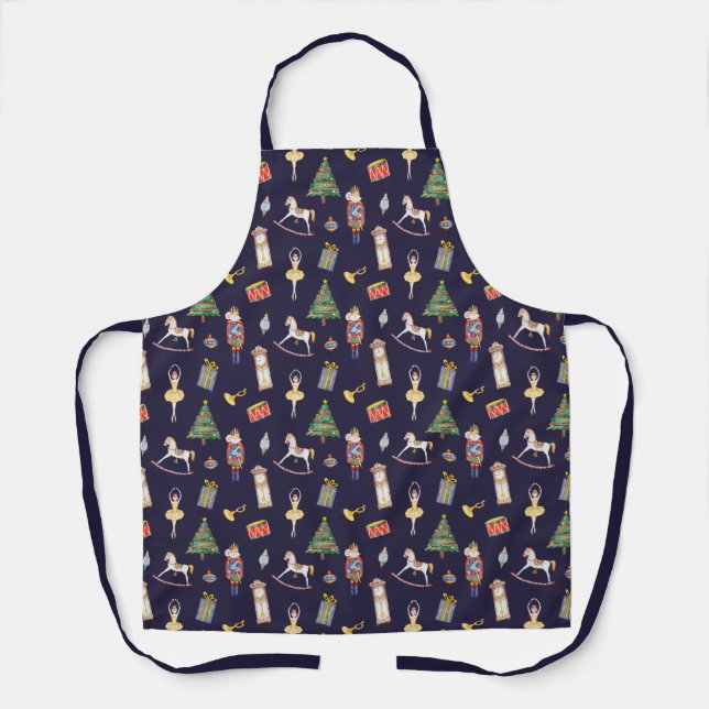 Nutcracker dark All-Over Print Apron, Medium Apron (Front)
