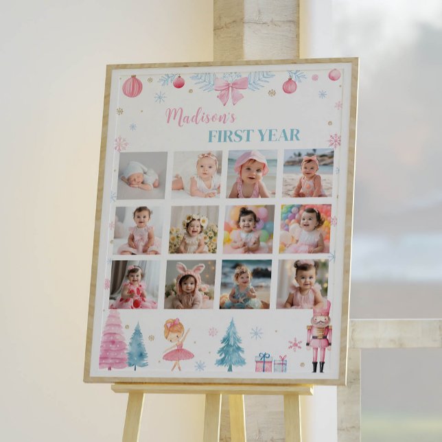 Nutcracker Fairy Birthday Photo Milestone Poster (Creator Uploaded)
