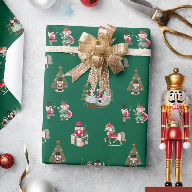 Nutcracker Festive Traditional Christmas Holiday Wrapping Paper (Nutcracker Festive Traditional Christmas Holiday Wrapping Paper)