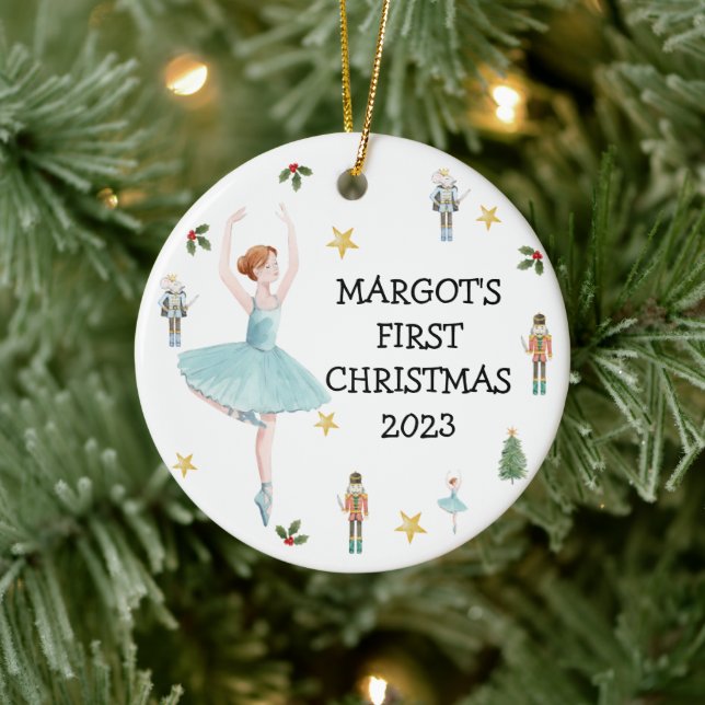 Nutcracker First Christmas Bauble  Ceramic Tree Decoration (Tree)