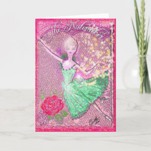 Nutcracker Flying Ballerina-353 Holiday Card