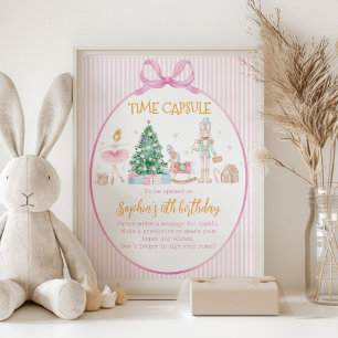 Nutcracker Girl Birthday Time Capsule Sign