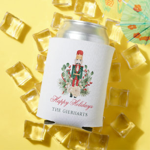 Nutcracker Happy Holidays Custom Christmas Can Cooler