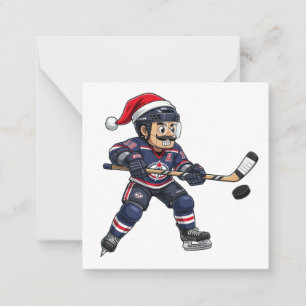 Nutcracker Hockey Athlete Winter Sports Christmas Card