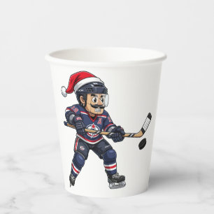 Nutcracker Hockey Athlete Winter Sports Christmas  Paper Cups