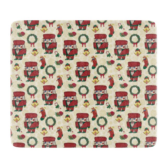 Nutcracker Holiday Christmas Cutting Board (Front)