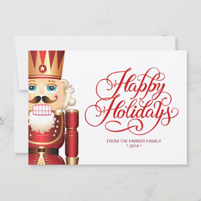 Nutcracker Holiday Christmas Party Greeting Card (Front)