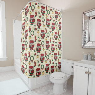 Nutcracker Holiday Christmas Shower Curtain