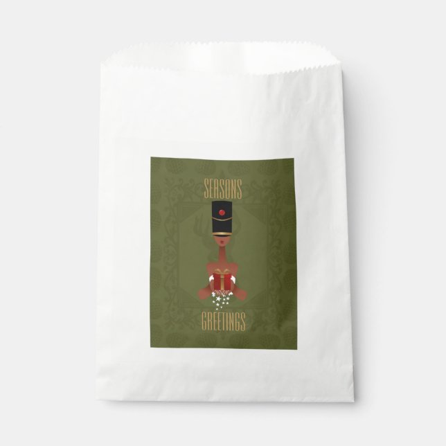 Nutcracker Holiday Gift Christmas Favour Bag (Front)