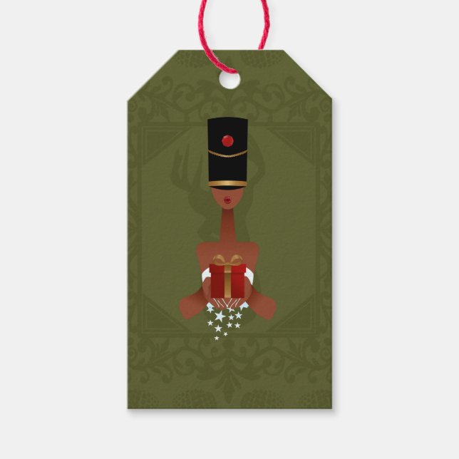 Nutcracker Holiday Gift Christmas Gift Tag (Front)