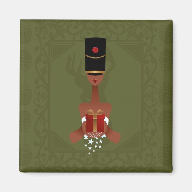 Nutcracker Holiday Gift Christmas Magnet (Front)