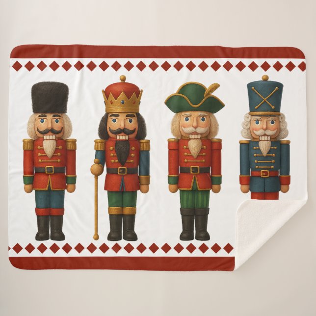 Nutcracker Holiday Parade  Sherpa Blanket (Front (Horizontal))