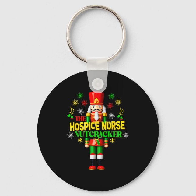 Nutcracker Hosce Nurse Festive Christmas Holiday S Key Ring (Front)
