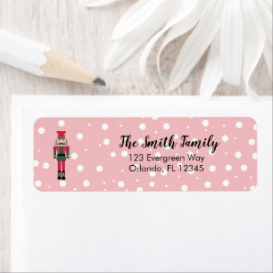 Nutcracker Illustration Christmas Address Label