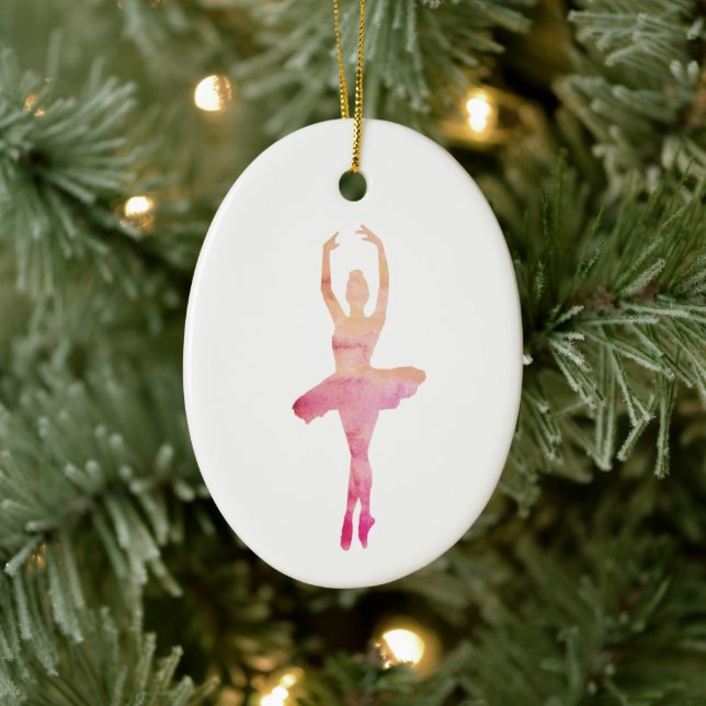 Nutcracker Illustration Christmas Ballerina  Ceramic Tree Decoration (Tree)