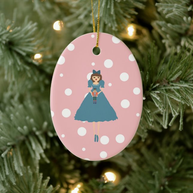 Nutcracker Illustration Christmas Design Classic C Ceramic Tree Decoration (Tree)