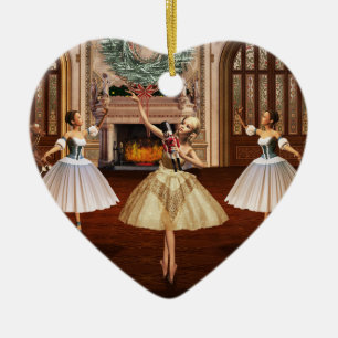 Nutcracker - Joyeux Noël French Heart Ornament