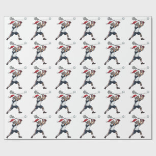 Nutcracker Lacrosse Player Holiday Sports Xmas  Wrapping Paper