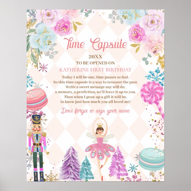 Nutcracker Land of Sweets Birthday Time Capsule Poster (Front)