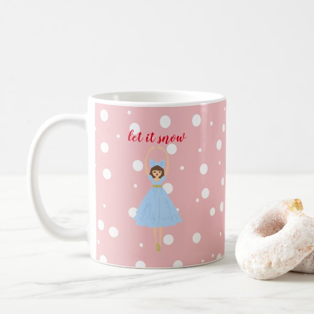 Nutcracker Let it Snow Christmas Coffee Mug (With Donut)