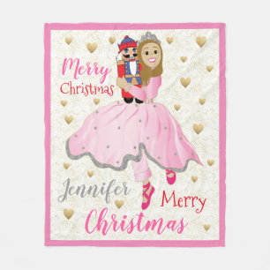 Nutcracker Lt Brwn Hair Fleece Blanket/Medium