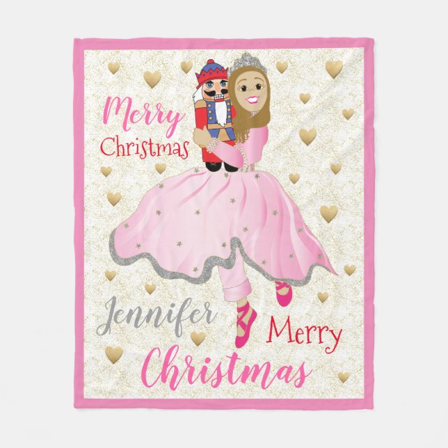 Nutcracker Lt Brwn Hair Fleece Blanket/Medium Blanket (Front)