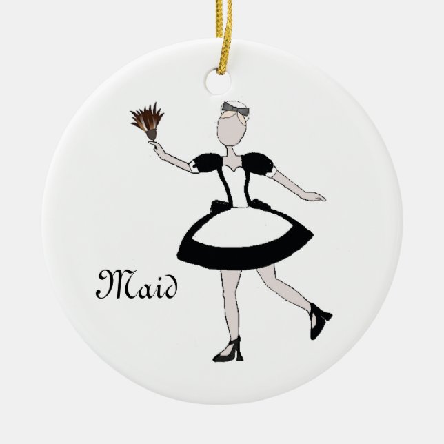 Nutcracker Maid Keepsake Ornament (Front)