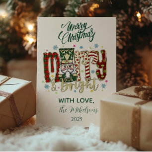 Nutcracker Merry & Bright Christmas Holiday Card