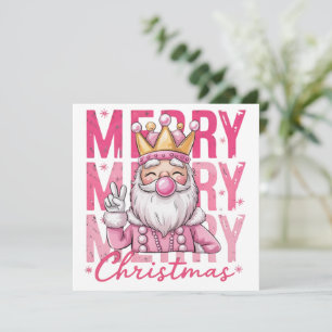 Nutcracker Merry Christmas Pinky Ballet Soldier  Holiday Card