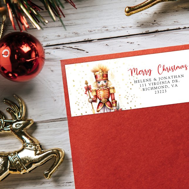 Nutcracker Merry Christmas Return Address (Nutcracker Merry Christmas Return Address Label
)