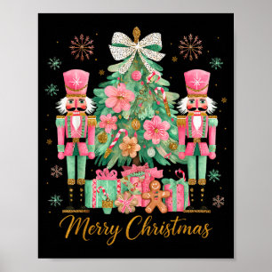 Nutcracker Merry Christmas Tree Ballet Dance Women Poster