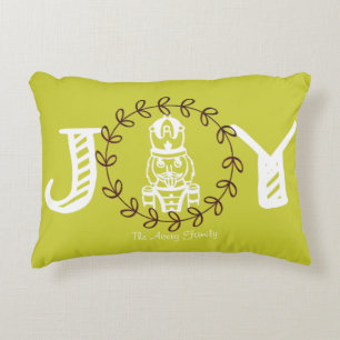 Nutcracker Modern Personalised Jingle Decorative Cushion