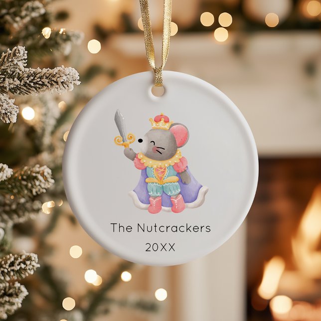 Nutcracker Mouse King Christmas Photo Ceramic Tree Decoration (Creator Uploaded)