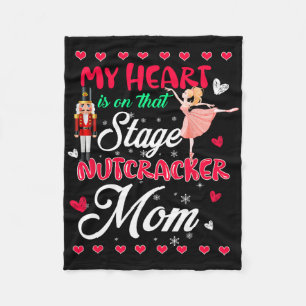 Nutcracker Mum Shirt Love Llet Dance Mum Christmas Fleece Blanket