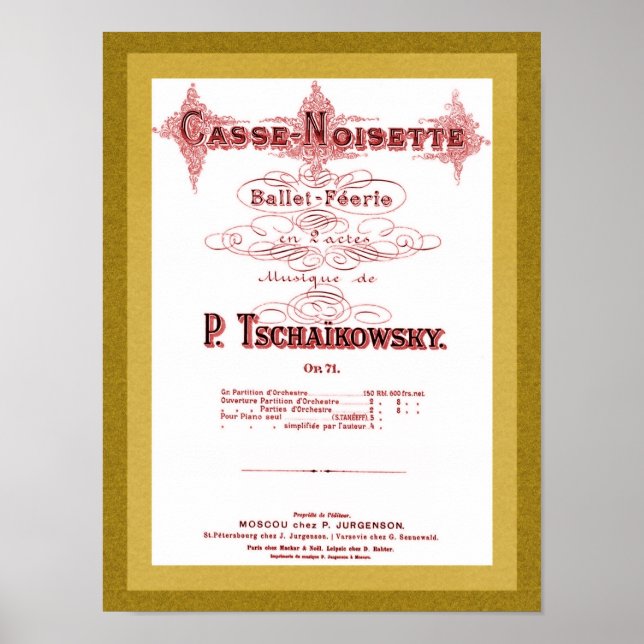 Nutcracker Music Cover Page Print (Front)
