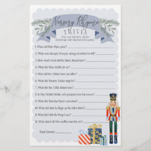 nutcracker nursery rhyme trivia baby shower game