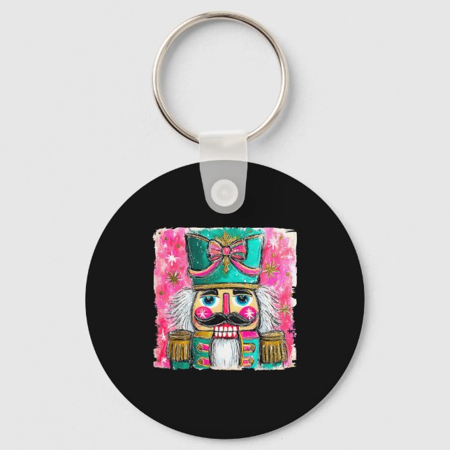 Nutcracker Nuts Xmas Pajamas Holiday Christmas Wat Key Ring (Front)
