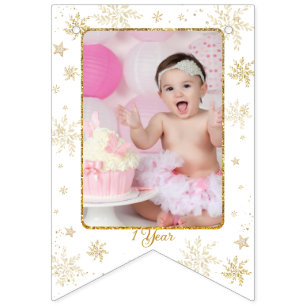 Nutcracker Onederland 1st Birthday Photo Milestone Bunting