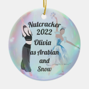 Nutcracker Ornament-Arabian and Snow  Ceramic Tree Decoration