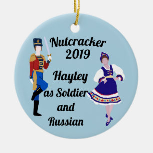 Nutcracker Ornament-Soldier and Russian Ceramic Tree Decoration