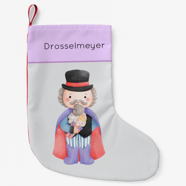 Nutcracker Pastel Drosselmeyer Small Christmas Stocking (Front)