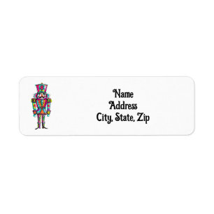 Nutcracker Pastel Pink Christmas Holiday Address